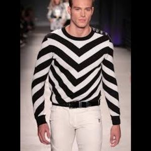 Balmain white biker jeans. Open to trading